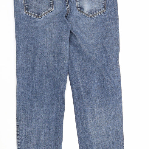 TU Mens Blue Cotton Straight Jeans Size 32 in L30 in Regular Zip
