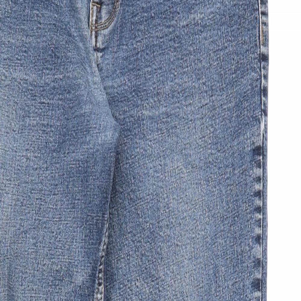 TU Mens Blue Cotton Straight Jeans Size 32 in L30 in Regular Zip