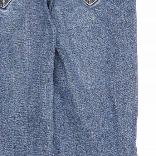 TU Mens Blue Cotton Straight Jeans Size 32 in L30 in Regular Zip