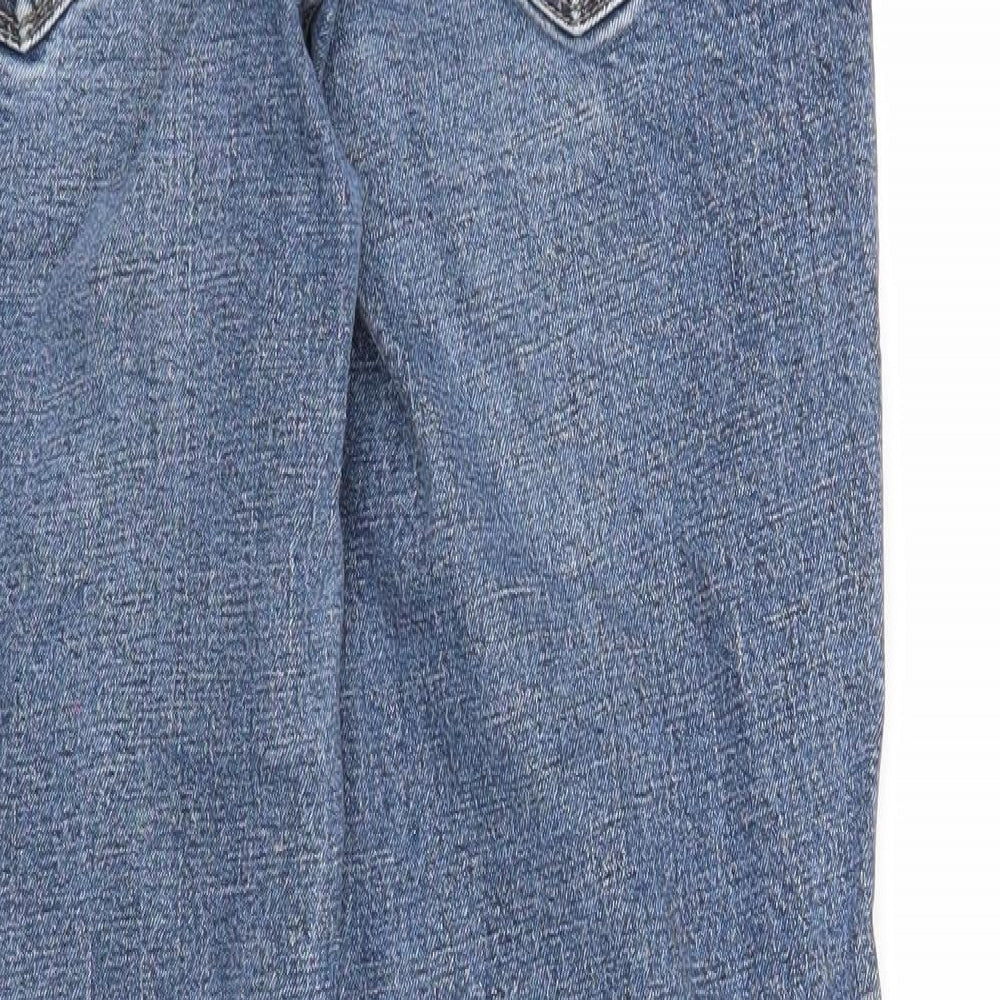 TU Mens Blue Cotton Straight Jeans Size 32 in L30 in Regular Zip