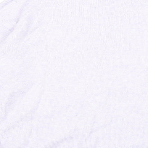 Marks and Spencer Womens Purple V-Neck Acrylic Pullover Jumper Size S