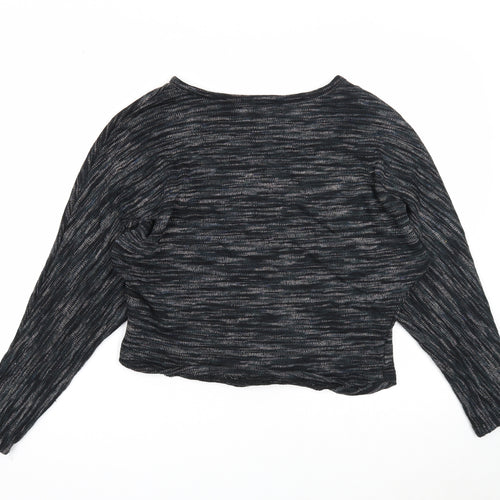 Apricot Womens Black Round Neck Cotton Pullover Jumper Size 12