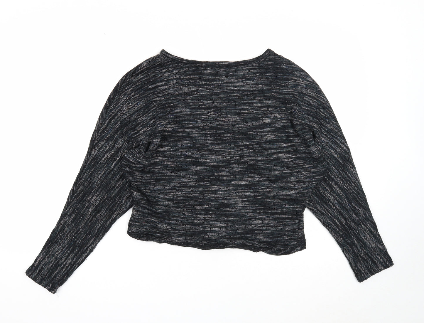 Apricot Womens Black Round Neck Cotton Pullover Jumper Size 12