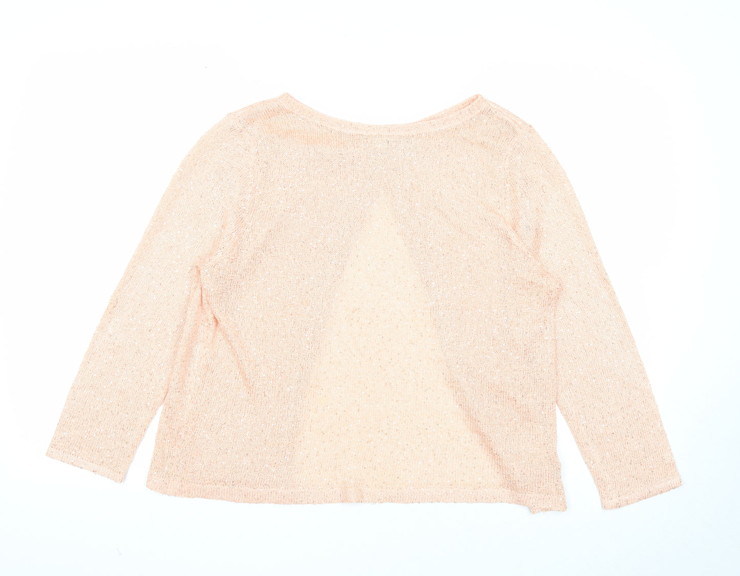 Monsoon Womens Pink Round Neck Polyester Pullover Jumper Size 16