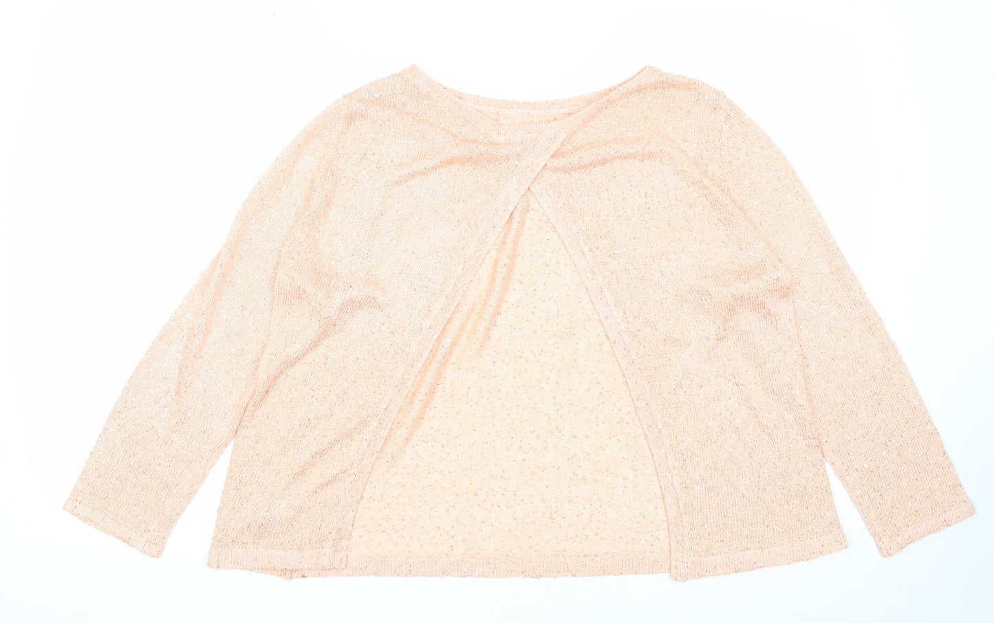 Monsoon Womens Pink Round Neck Polyester Pullover Jumper Size 16