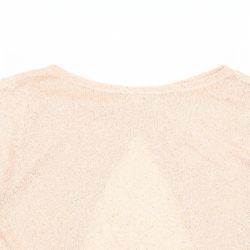 Monsoon Womens Pink Round Neck Polyester Pullover Jumper Size 16