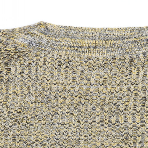New Look Womens Yellow Round Neck Acrylic Pullover Jumper Size M
