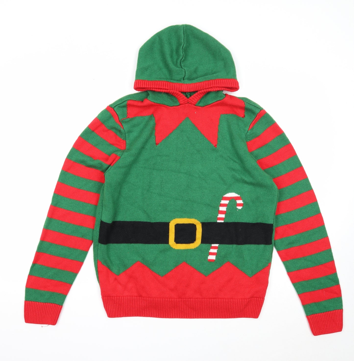 George Womens Green Roll Neck Acrylic Pullover Jumper Size L - Christmas elf