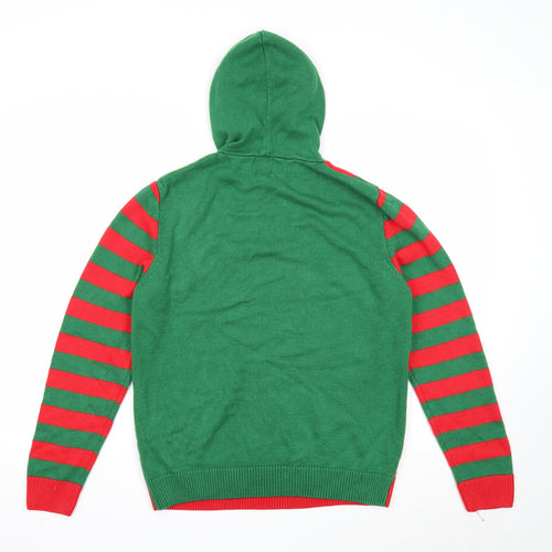 George Womens Green Roll Neck Acrylic Pullover Jumper Size L - Christmas elf
