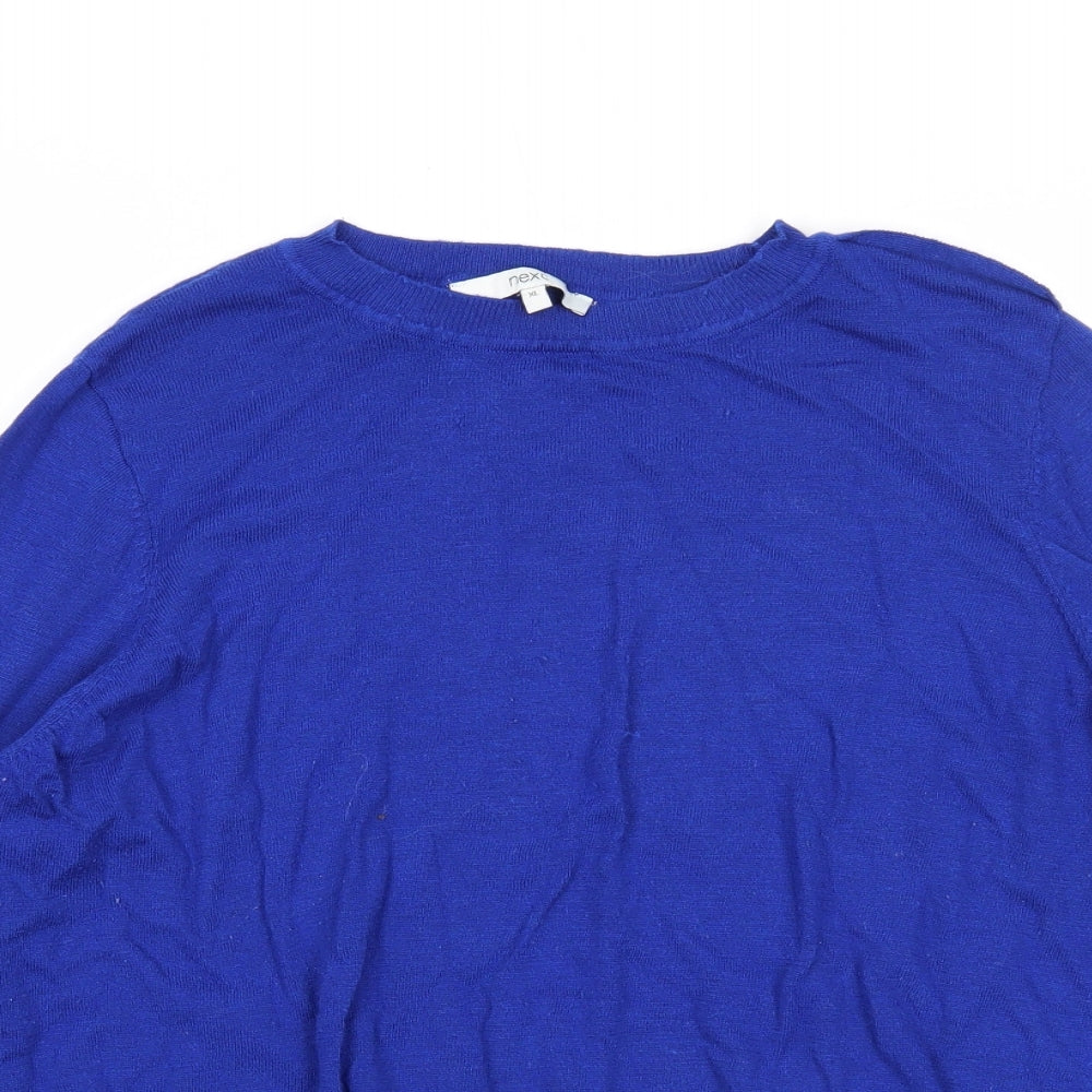 NEXT Womens Blue Round Neck Polyester Pullover Jumper Size XL