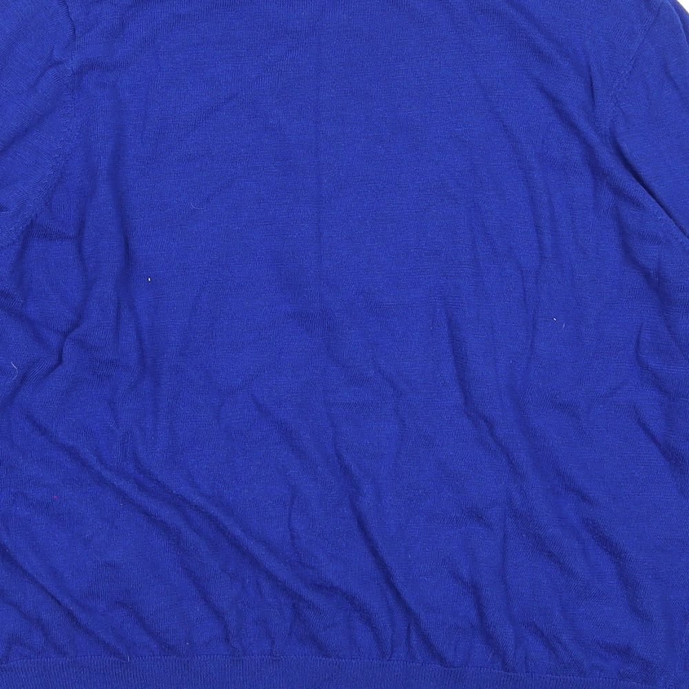NEXT Womens Blue Round Neck Polyester Pullover Jumper Size XL