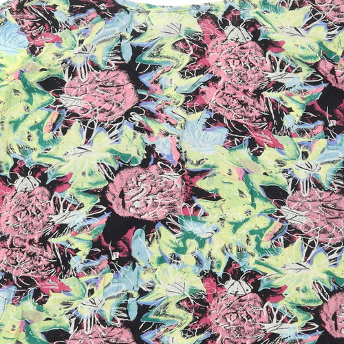 French Connection Womens Multicoloured Floral Viscose Basic Blouse Size S Boat Neck