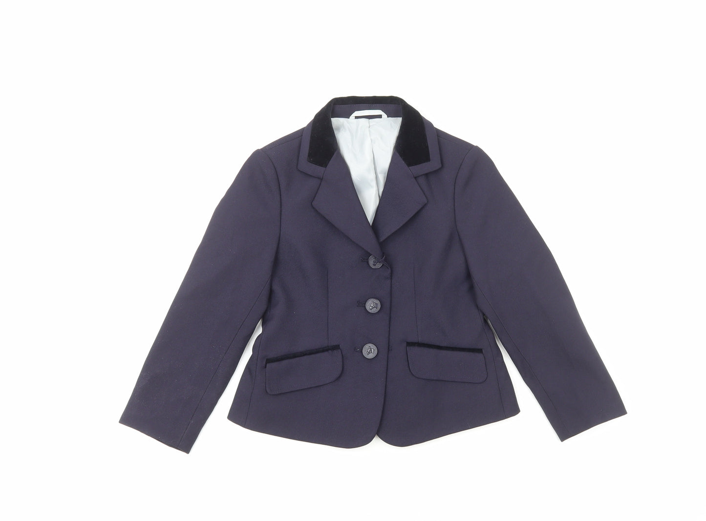 Shires Girls Blue Jacket Size 5 Years Button