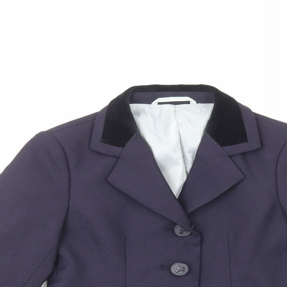 Shires Girls Blue Jacket Size 5 Years Button