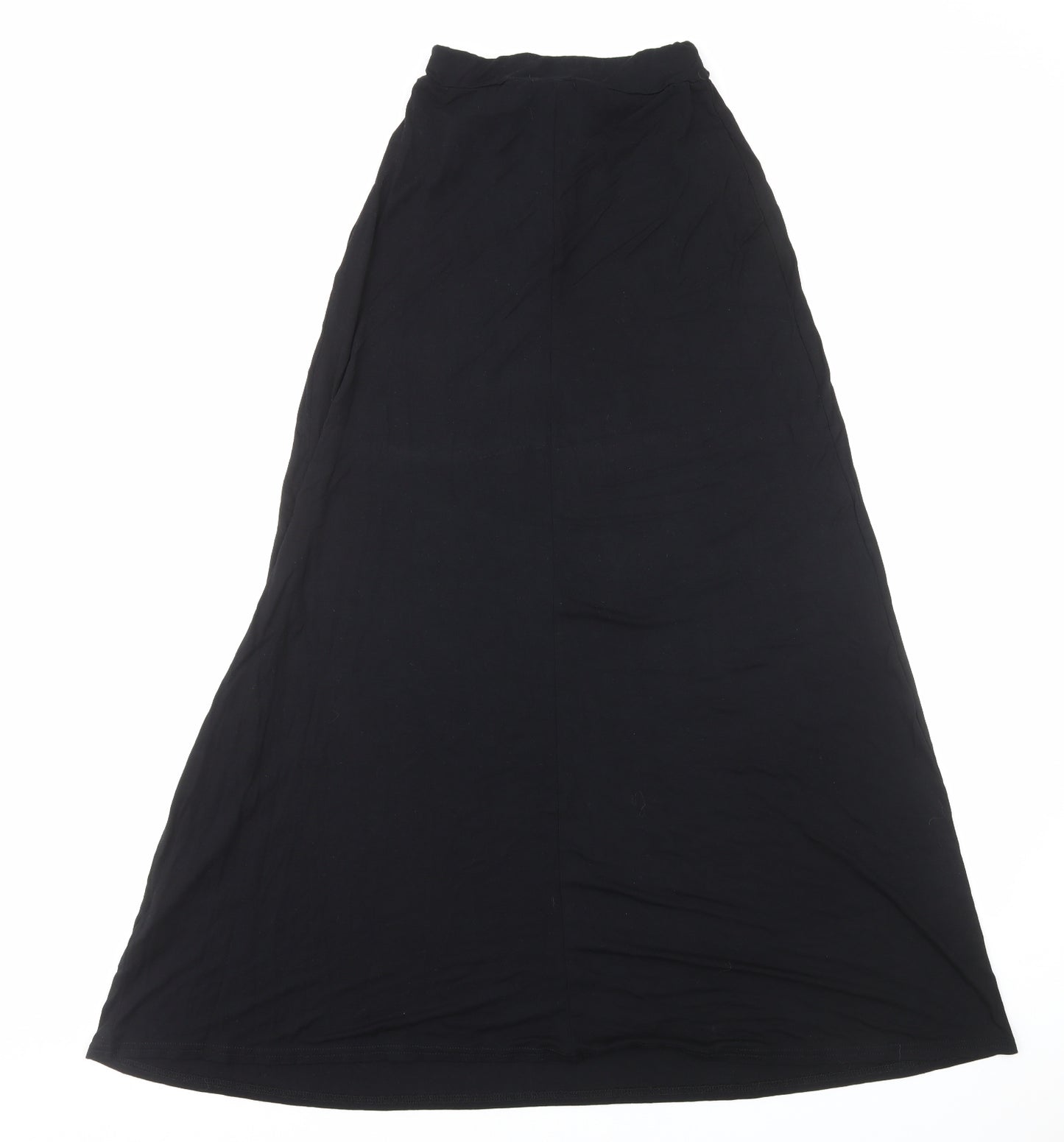 Boohoo Womens Black Viscose Maxi Skirt Size 4