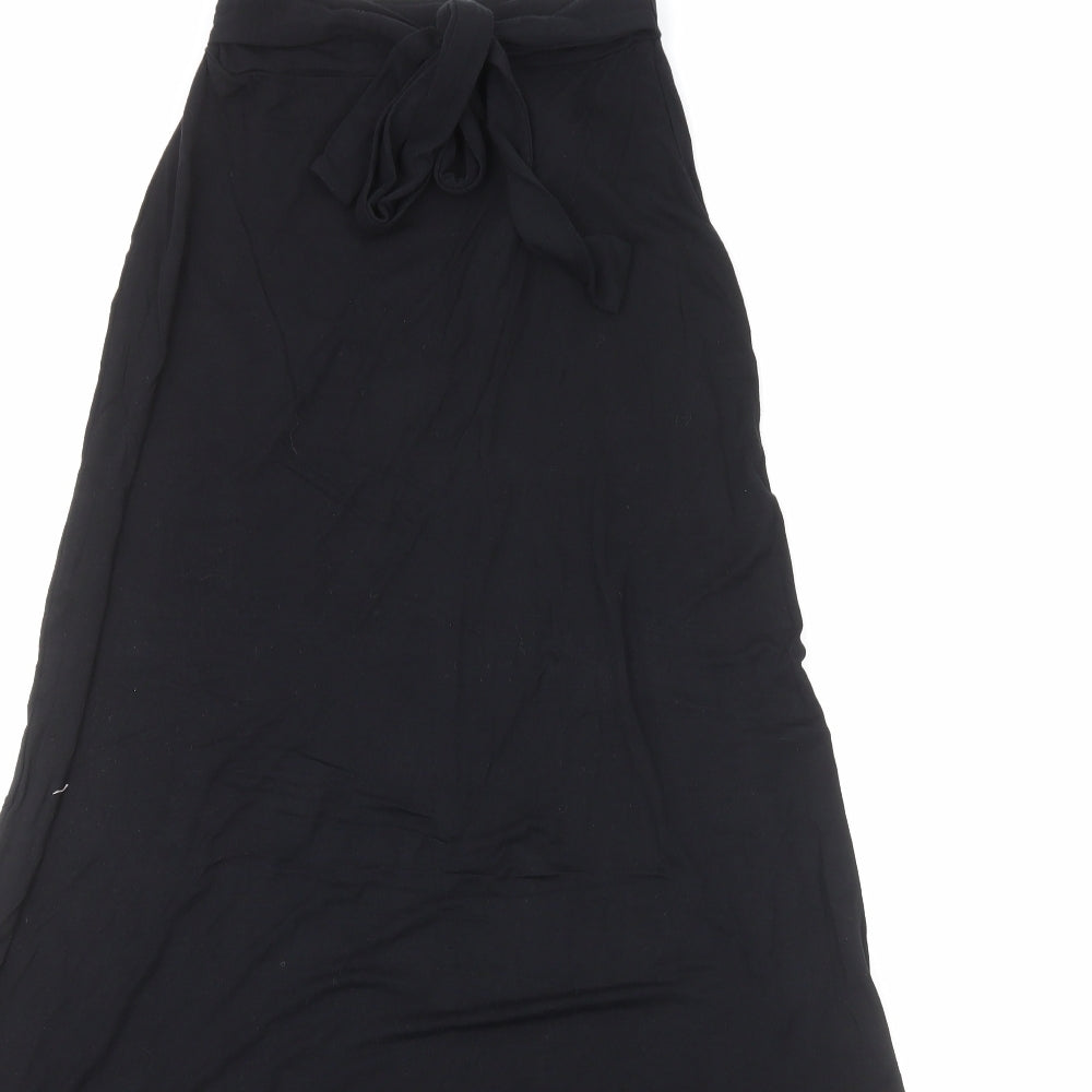 Boohoo Womens Black Viscose Maxi Skirt Size 4