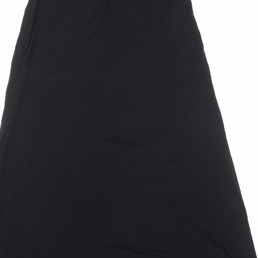 Boohoo Womens Black Viscose Maxi Skirt Size 4