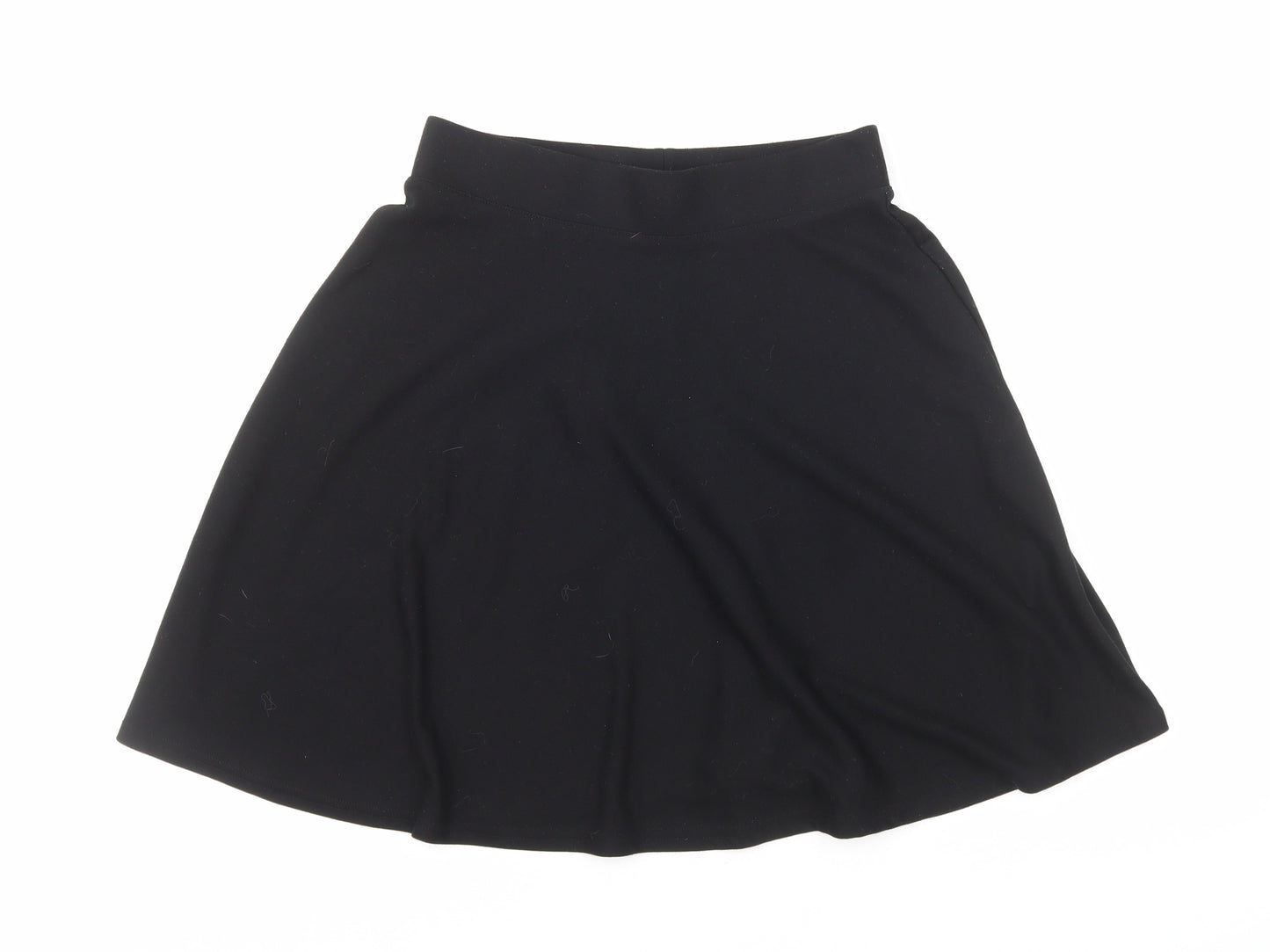 NEXT Girls Black Polyester Skater Skirt Size 14 Years Regular Pull On