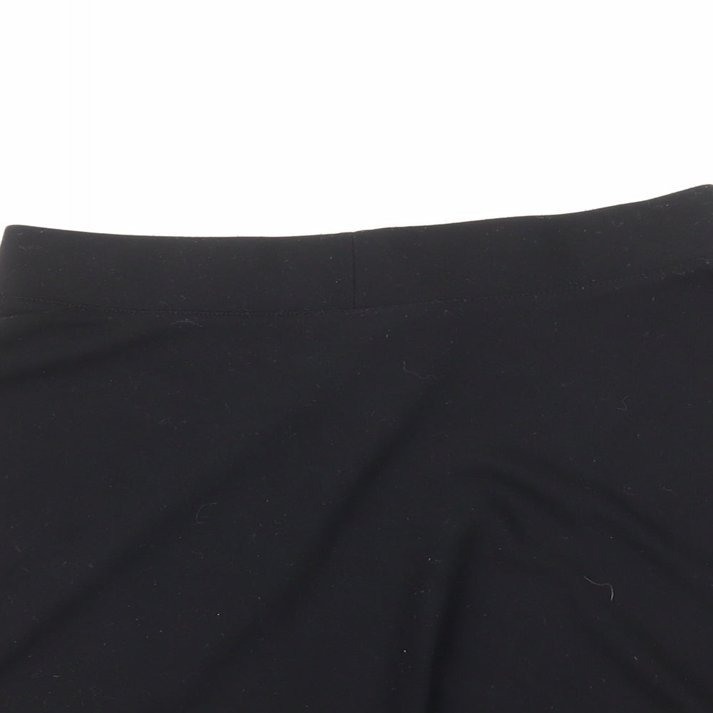 NEXT Girls Black Polyester Skater Skirt Size 14 Years Regular Pull On