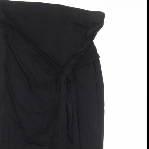 F&F Womens Black Viscose Swing Skirt Size 20