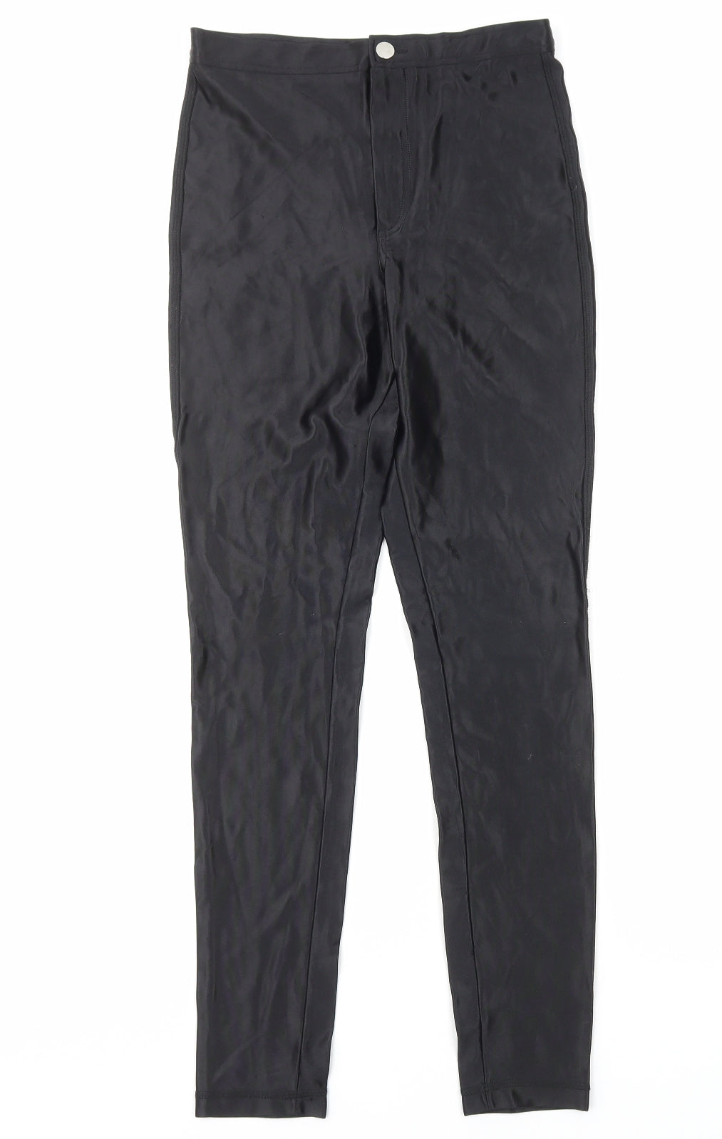River Island Womens Black Polyamide Jegging Trousers Size 10 Regular Zip