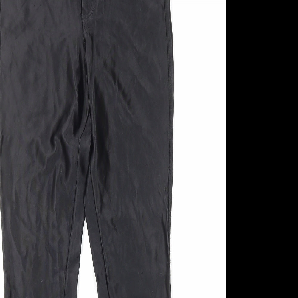 River Island Womens Black Polyamide Jegging Trousers Size 10 Regular Zip