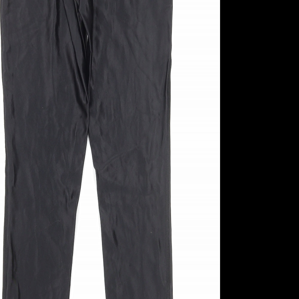 River Island Womens Black Polyamide Jegging Trousers Size 10 Regular Zip