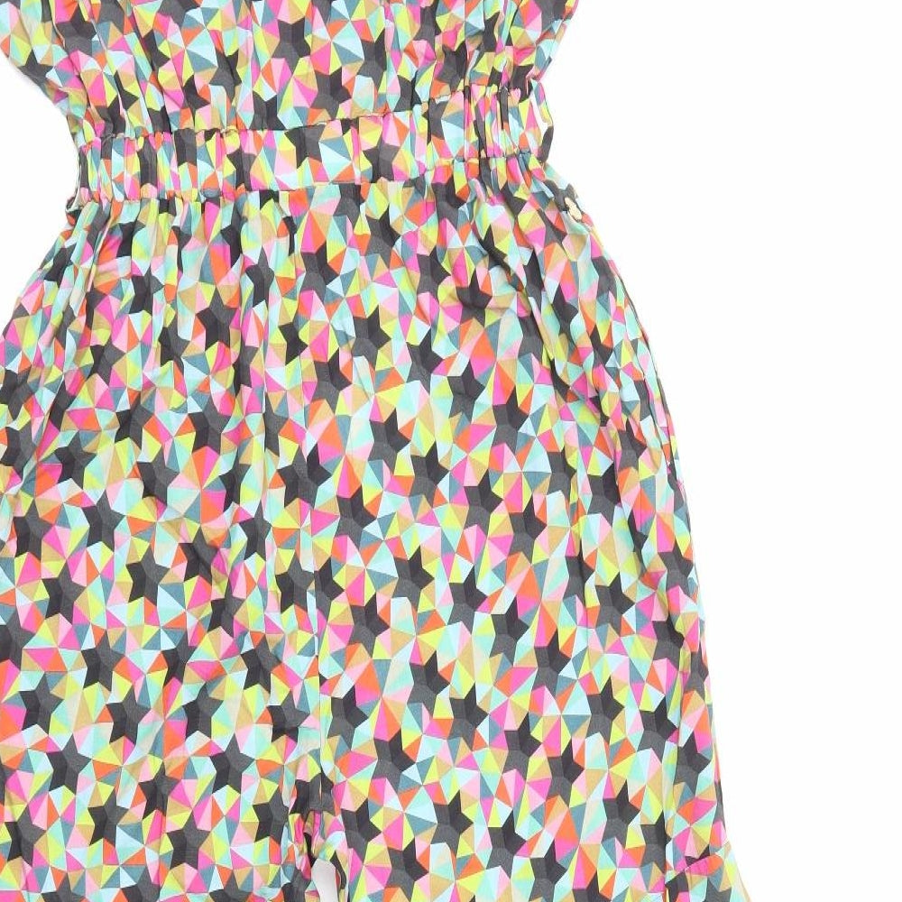 Belle-Modelle Womens Multicoloured Geometric Viscose Playsuit One-Piece Size M Pullover - Star Pattern