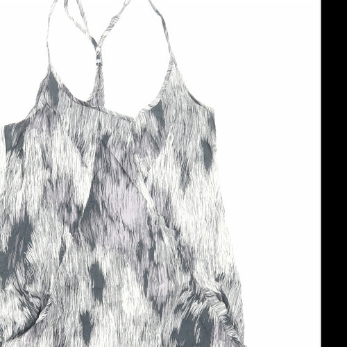 Preworn Womens Grey Tie Dye Viscose Tank Dress Size S Scoop Neck Pullover