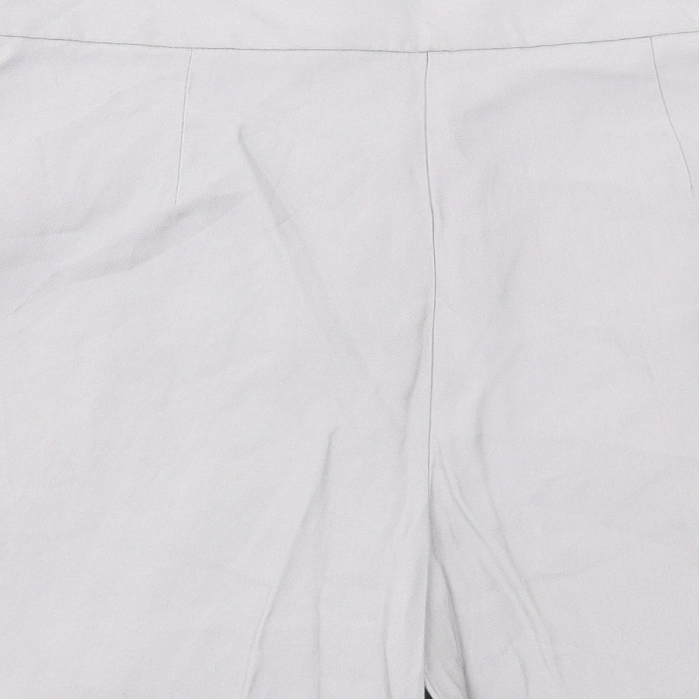Primark Womens Grey Viscose Culotte Shorts Size 12 Regular Zip
