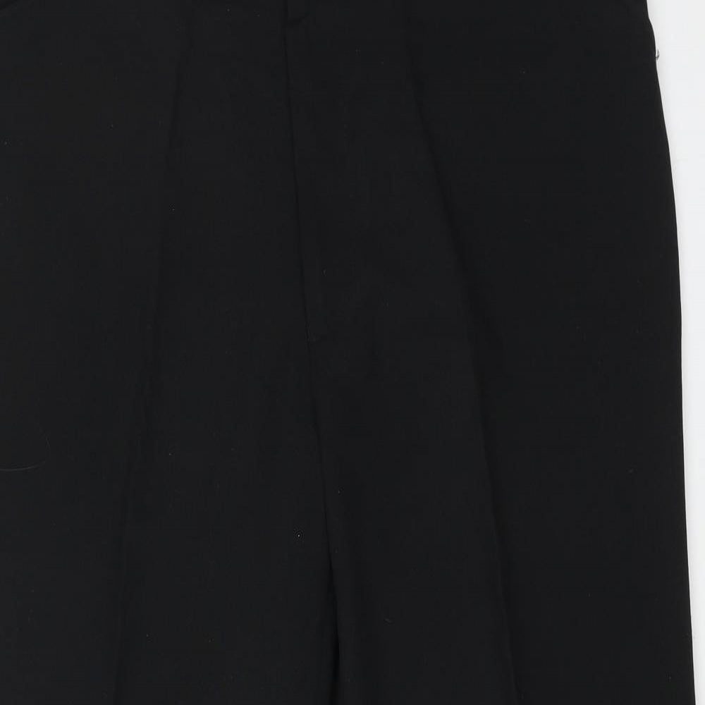 Farah Mens Black Polyester Trousers Size 38 in L24 in Regular Button