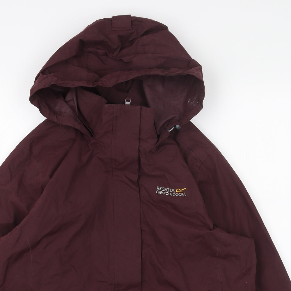 Regatta Womens Purple Rain Coat Coat Size 16 Zip