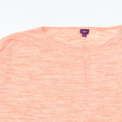 Hoxton Chic Womens Orange Round Neck Acrylic Pullover Jumper Size L