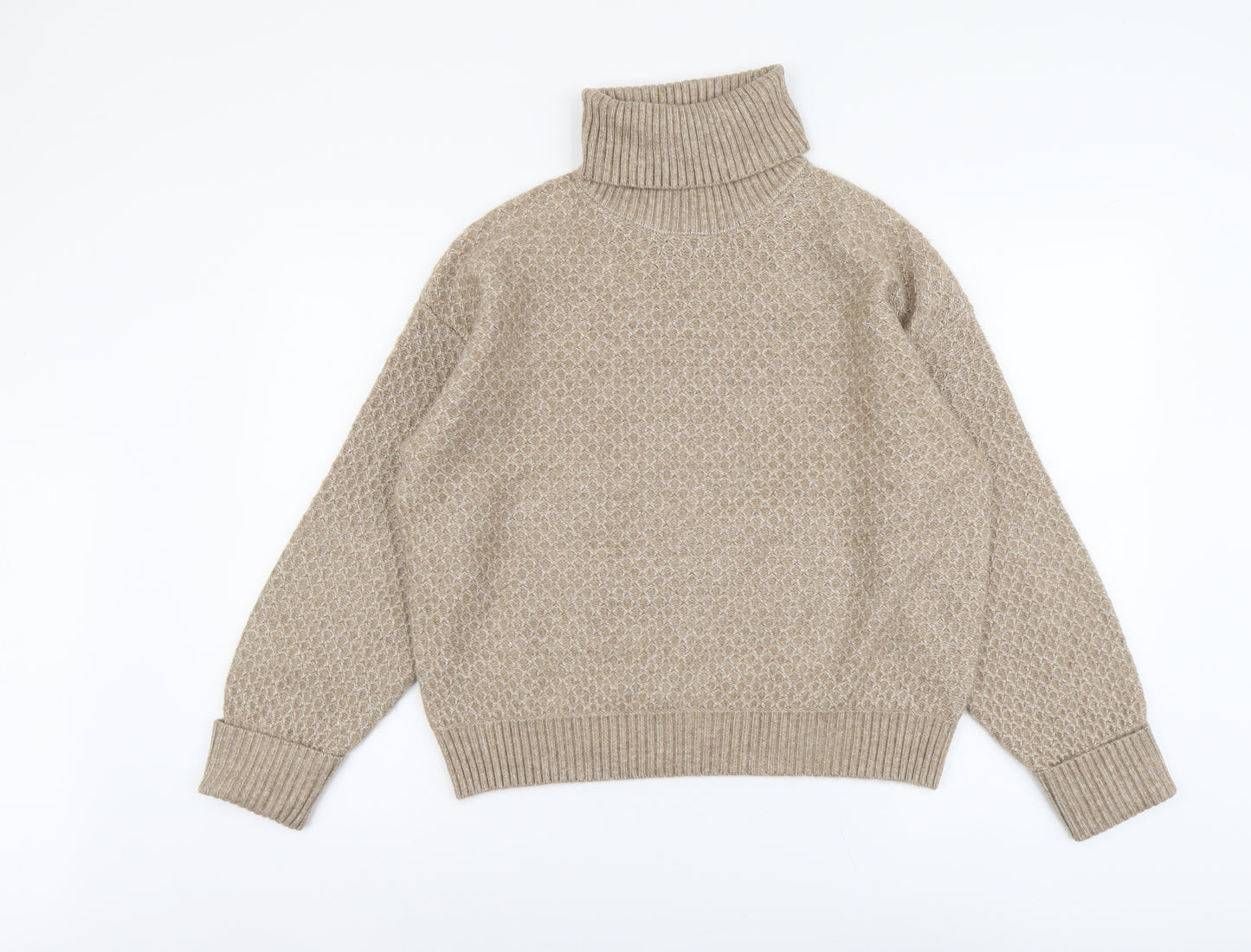 Marks and Spencer Womens Brown Round Neck Polyester Pullover Jumper Size L