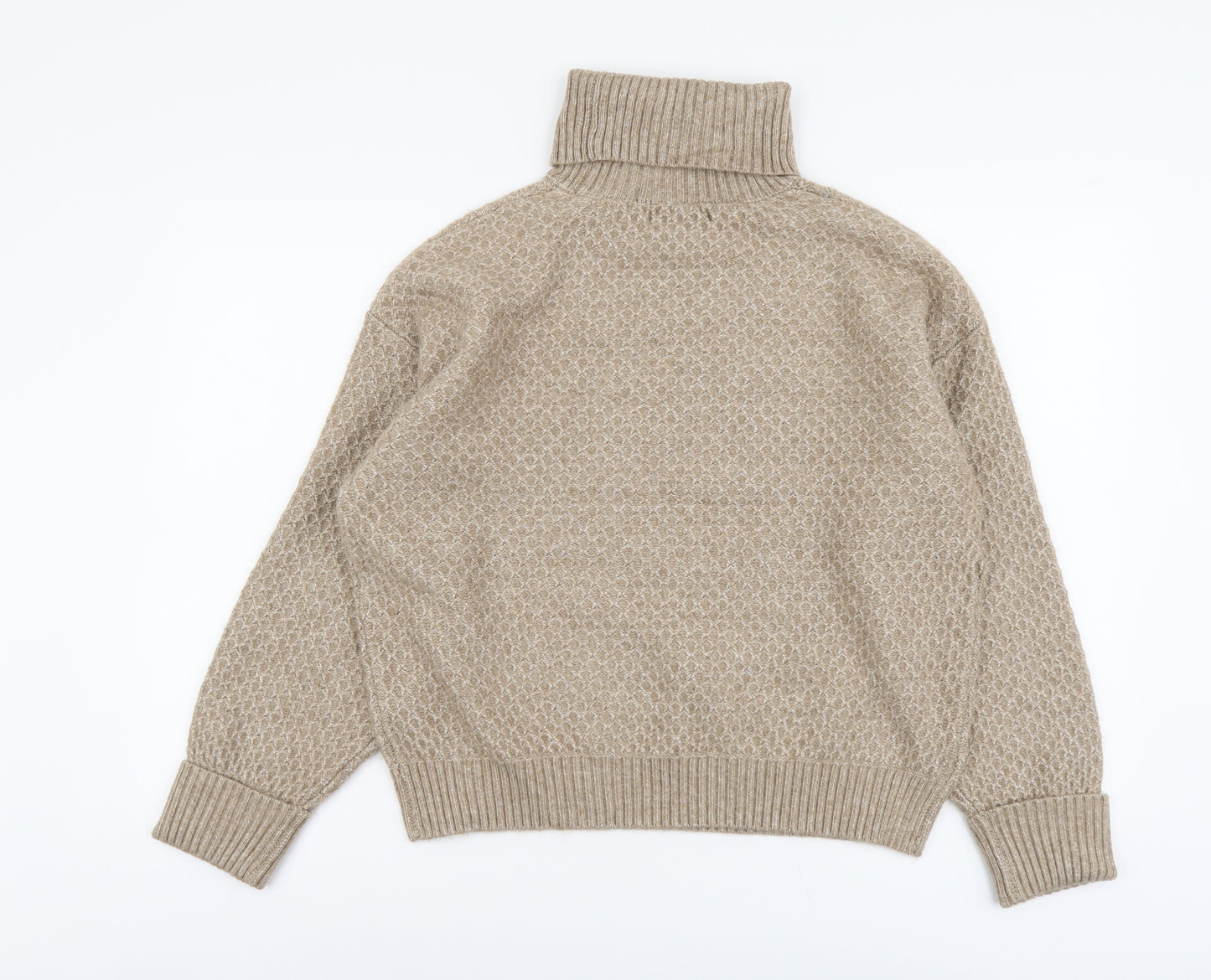 Marks and Spencer Womens Brown Round Neck Polyester Pullover Jumper Size L