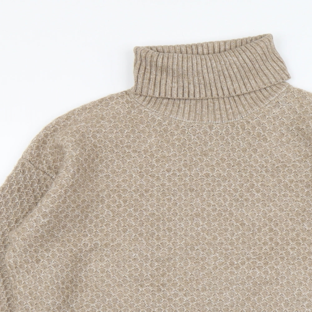 Marks and Spencer Womens Brown Round Neck Polyester Pullover Jumper Size L