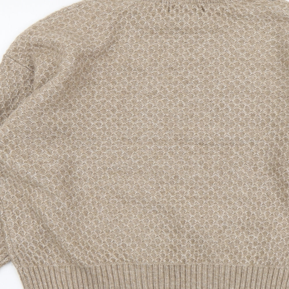 Marks and Spencer Womens Brown Round Neck Polyester Pullover Jumper Size L