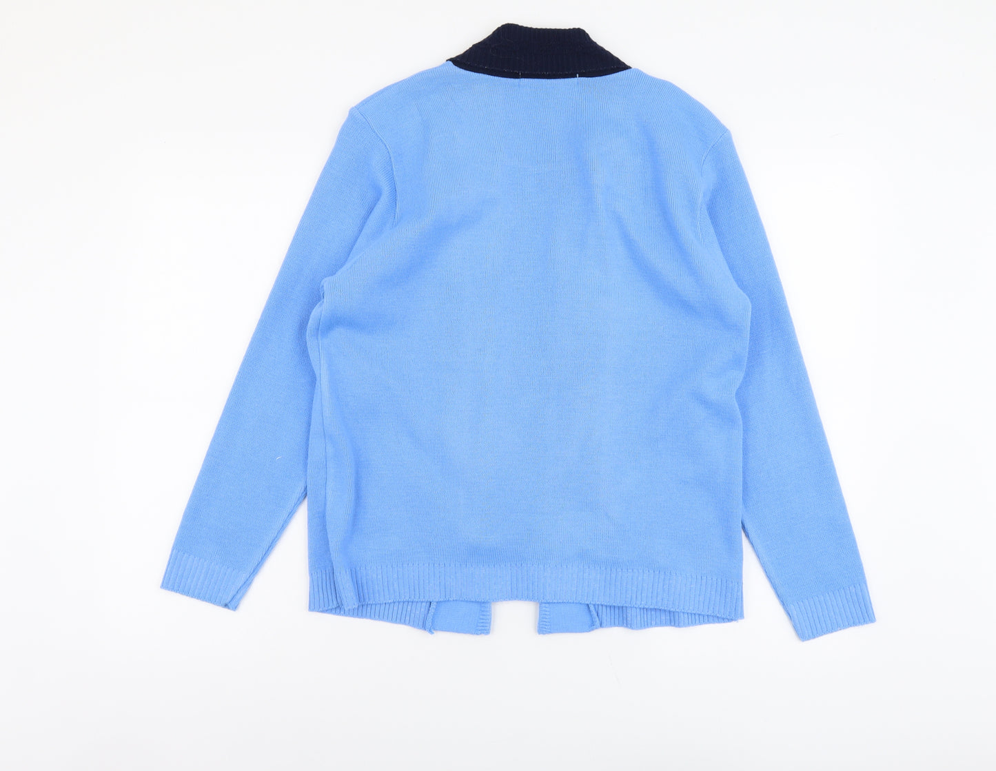 Pure&Natural Womens Blue V-Neck Acrylic Cardigan Jumper Size M