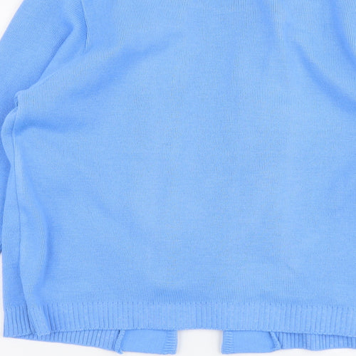 Pure&Natural Womens Blue V-Neck Acrylic Cardigan Jumper Size M