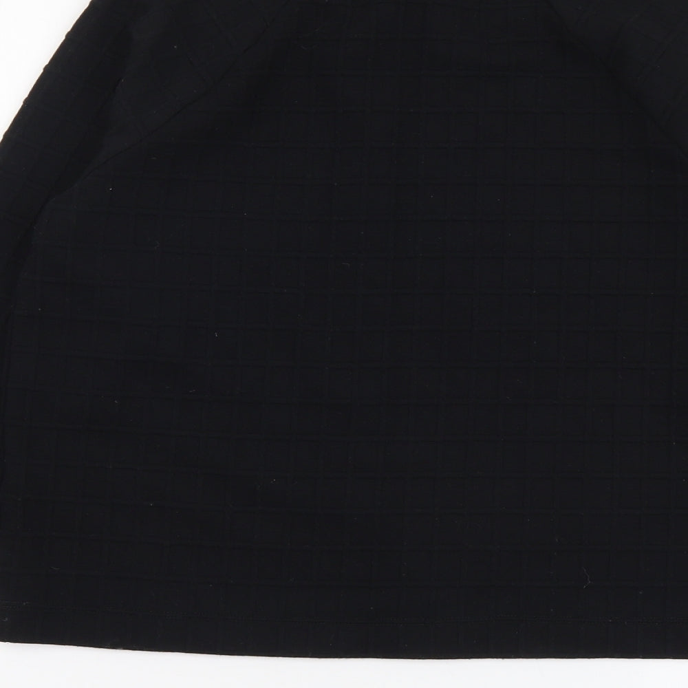Marks and Spencer Womens Black Round Neck Polyester Pullover Jumper Size 12