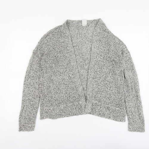 VERO MODA Womens Beige V-Neck Acrylic Cardigan Jumper Size M