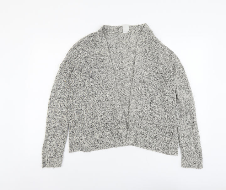 VERO MODA Womens Beige V-Neck Acrylic Cardigan Jumper Size M