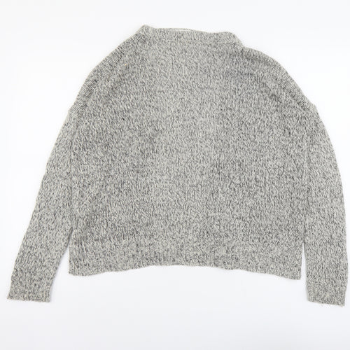 VERO MODA Womens Beige V-Neck Acrylic Cardigan Jumper Size M