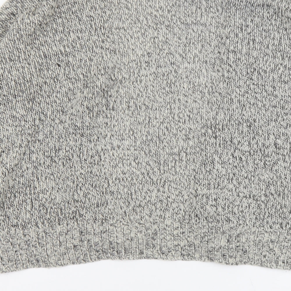 VERO MODA Womens Beige V-Neck Acrylic Cardigan Jumper Size M