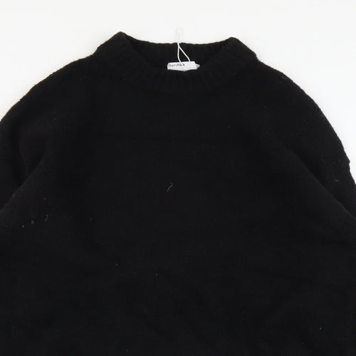Bershka Womens Black Mock Neck Acrylic Pullover Jumper Size XS