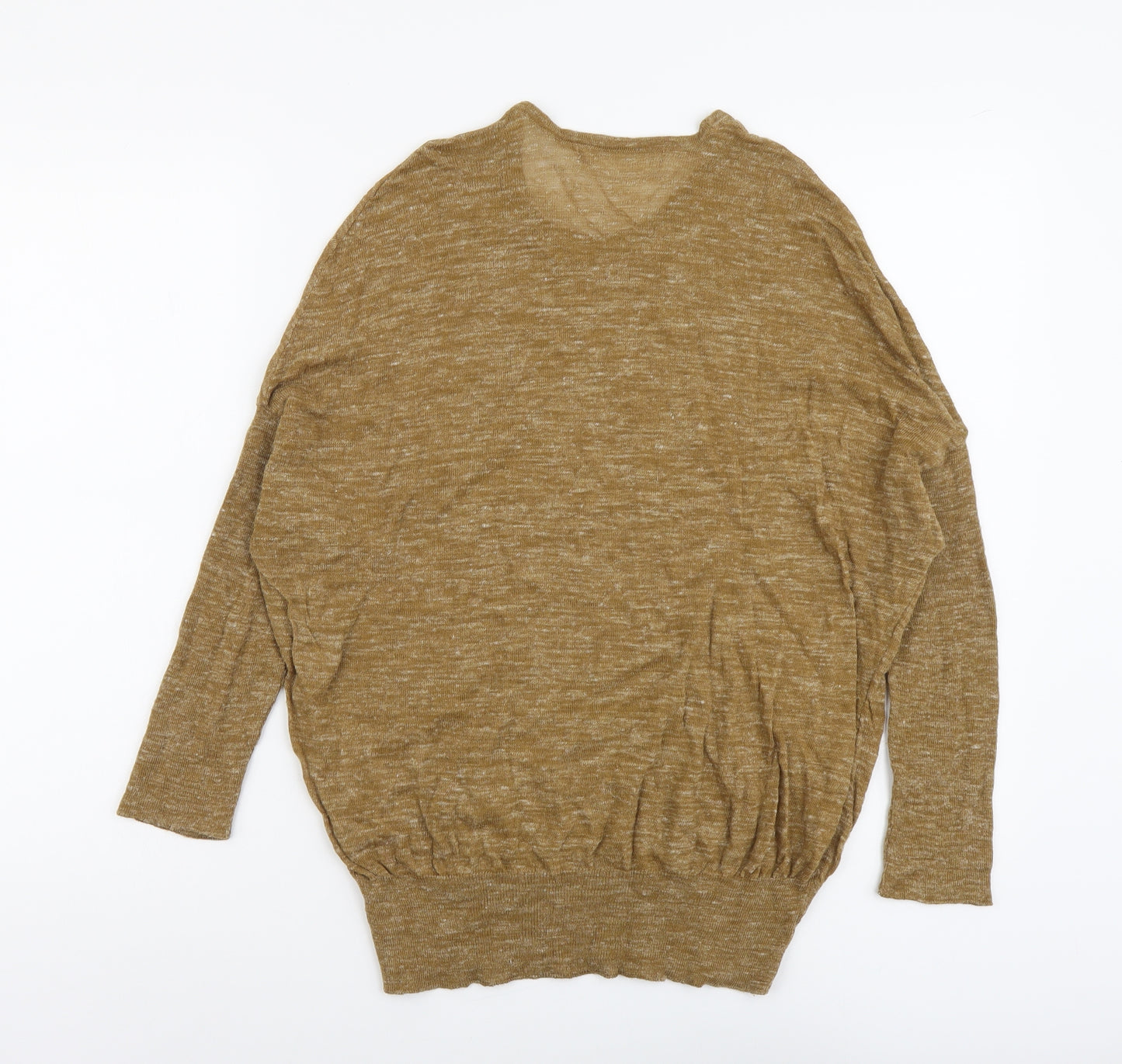 Zara Womens Brown Round Neck Acrylic Pullover Jumper Size S