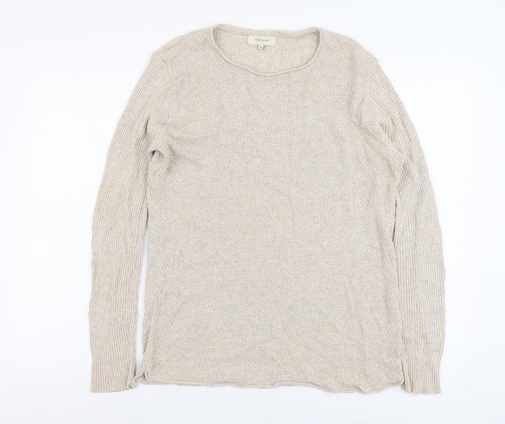 River Island Womens Pink Round Neck Acrylic Pullover Jumper Size M