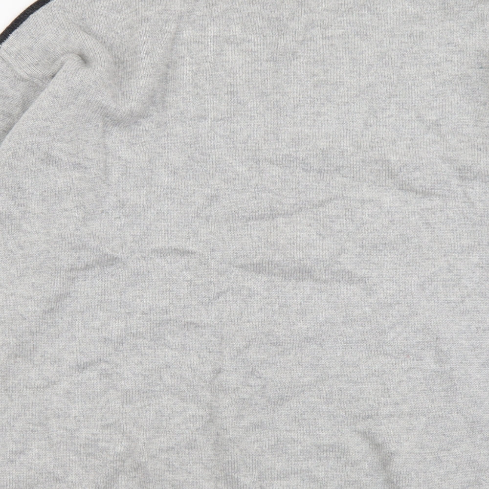 White Stuff Womens Grey Mock Neck Wool Pullover Jumper Size 14