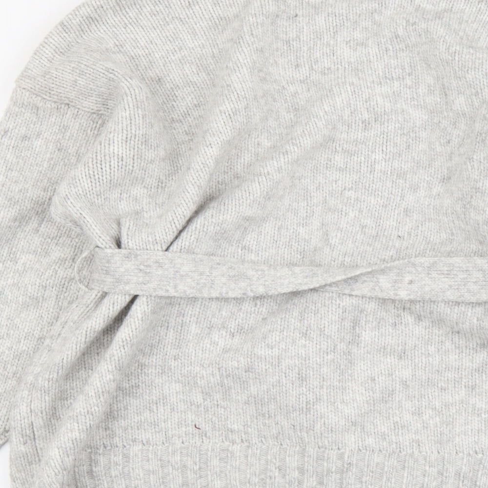 Primark Womens Grey V-Neck Acrylic Cardigan Jumper Size M