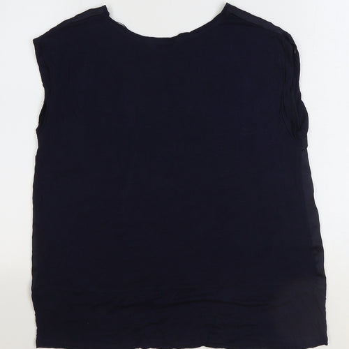 Blooming Marvellous Womens Blue Polyester Basic Blouse Size M Boat Neck